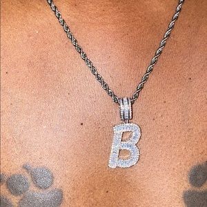 Letter B Bling Necklace